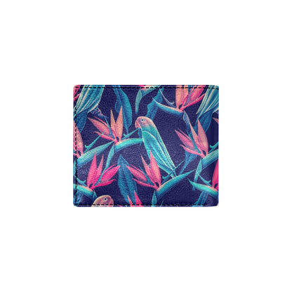 Tropical Flower Pattern Print Design TF024 Men's ID Card Wallet