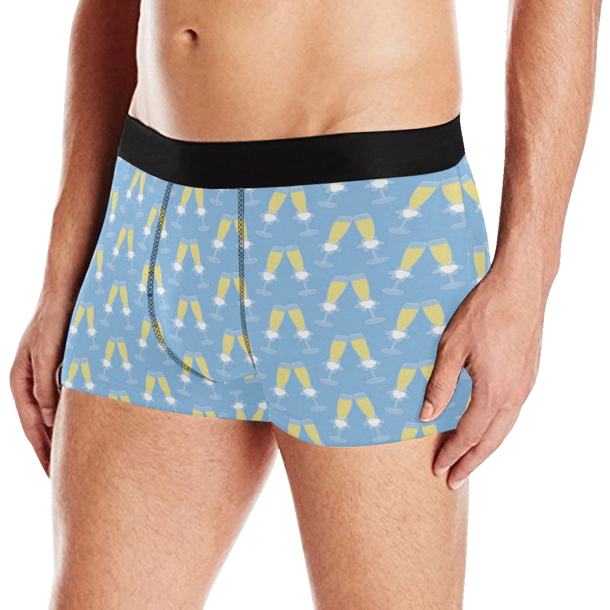 Champagne Pattern Print Design 06 Men's Boxer Briefs
