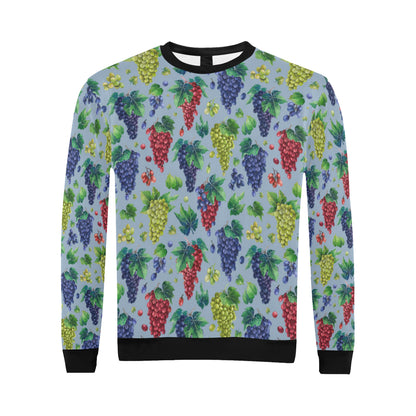 Grape Pattern Print Design GP06 Men Long Sleeve Sweatshirt