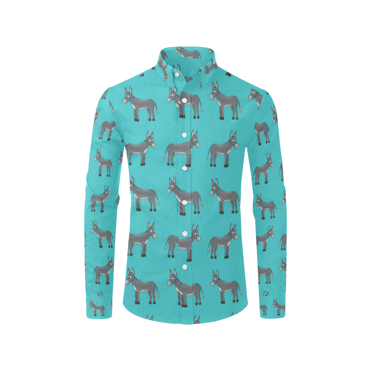 Donkey Pattern Print Design 01 Men's Long Sleeve Shirt