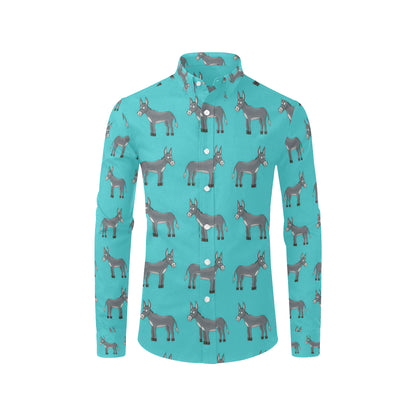 Donkey Pattern Print Design 01 Men's Long Sleeve Shirt