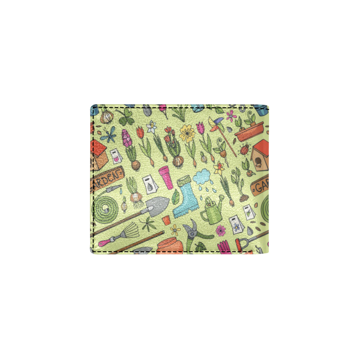 Gardening Pattern Print Design G02 Men's ID Card Wallet