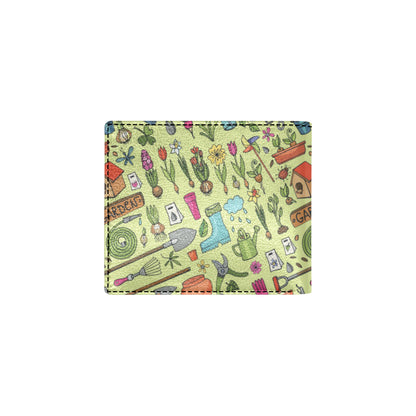 Gardening Pattern Print Design G02 Men's ID Card Wallet