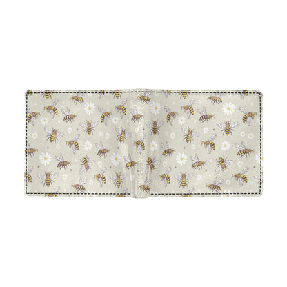 Bee Pattern Print Design 03 Men's ID Card Wallet