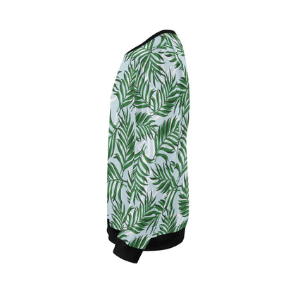 Palm Leaves Pattern Print Design PL06 Men Long Sleeve Sweatshirt