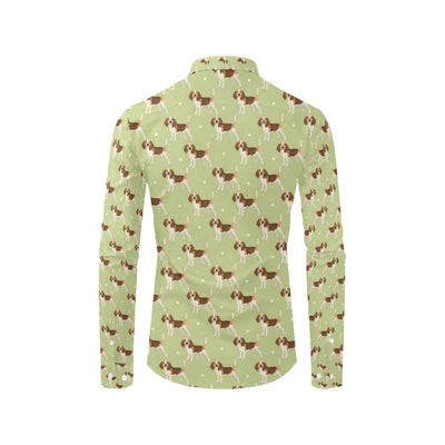 Beagle Pattern Print Design 07 Men's Long Sleeve Shirt