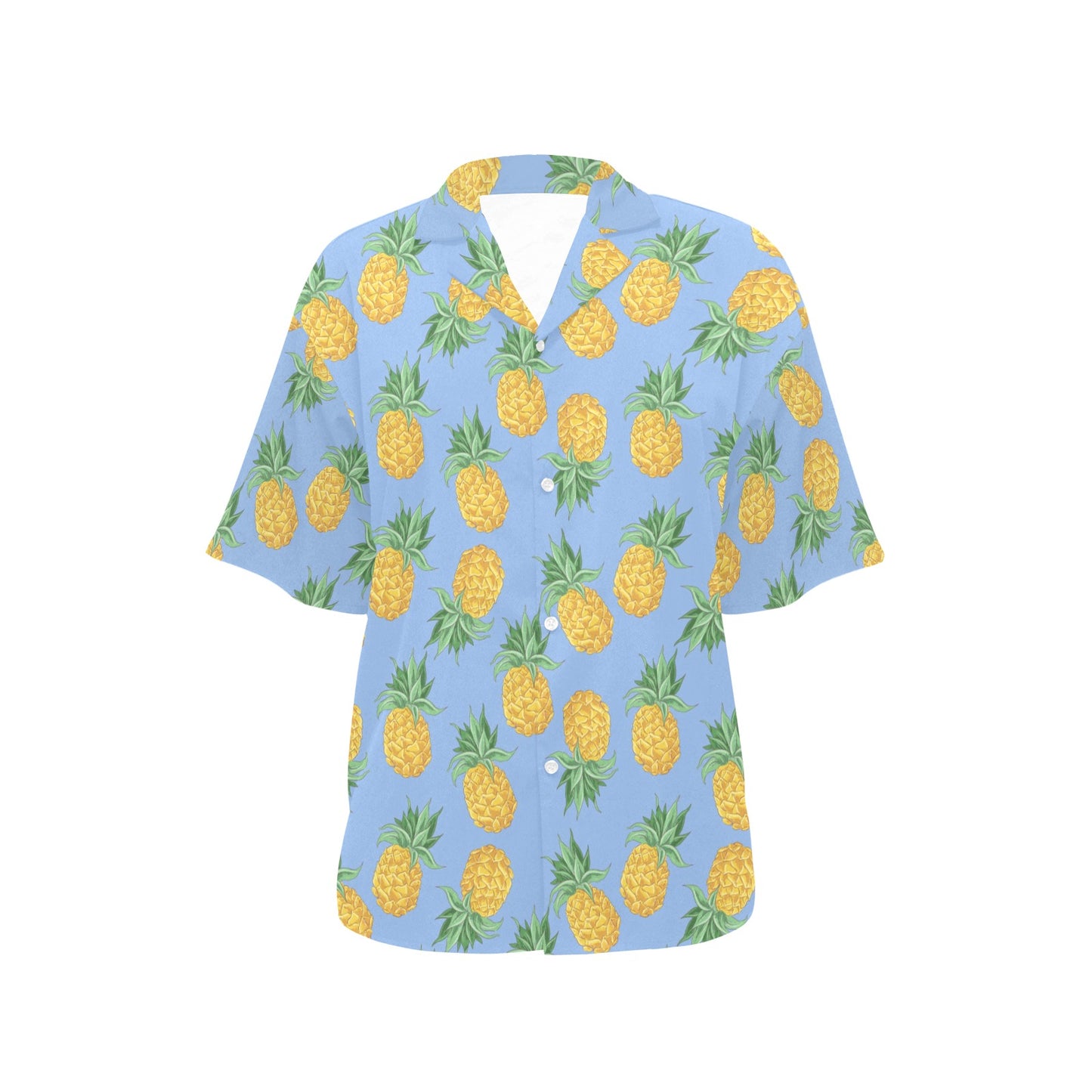 Pineapple Pattern Print Design A04 Women's Hawaiian Shirt