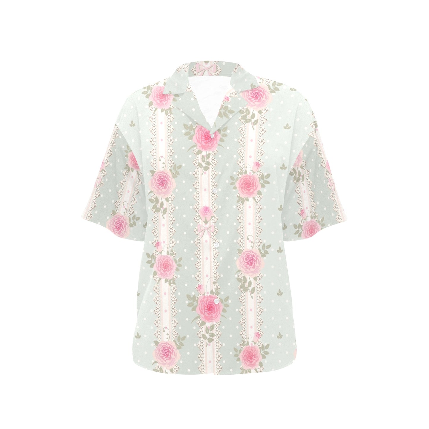 Rose Pattern Print Design RO016 Women's Hawaiian Shirt