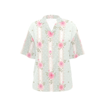 Rose Pattern Print Design RO016 Women's Hawaiian Shirt