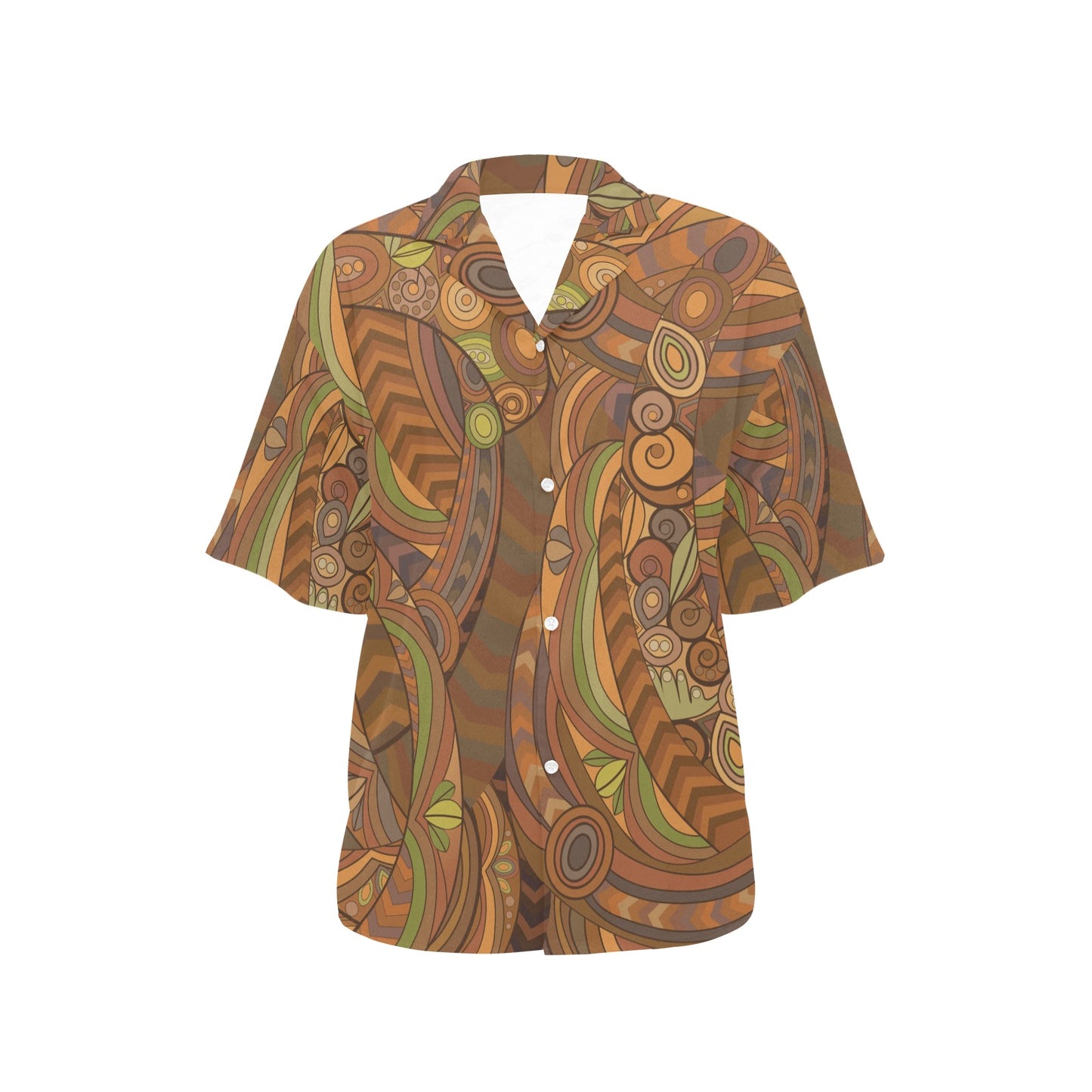 Maori Ornament Design Print Women's Hawaiian Shirt