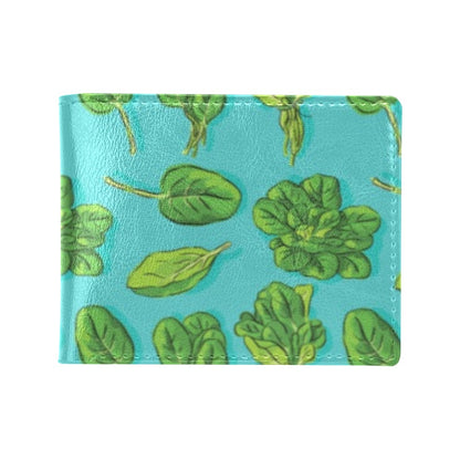 Spinach Print Design LKS301 Men's ID Card Wallet