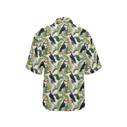 Toucan Print Design LKS308 Women's Hawaiian Shirt