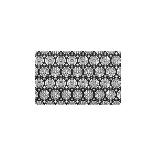 Calendar Aztec White Black Print Pattern Kitchen Mat