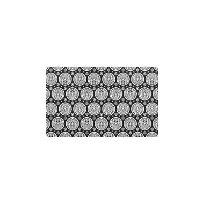 Calendar Aztec White Black Print Pattern Kitchen Mat