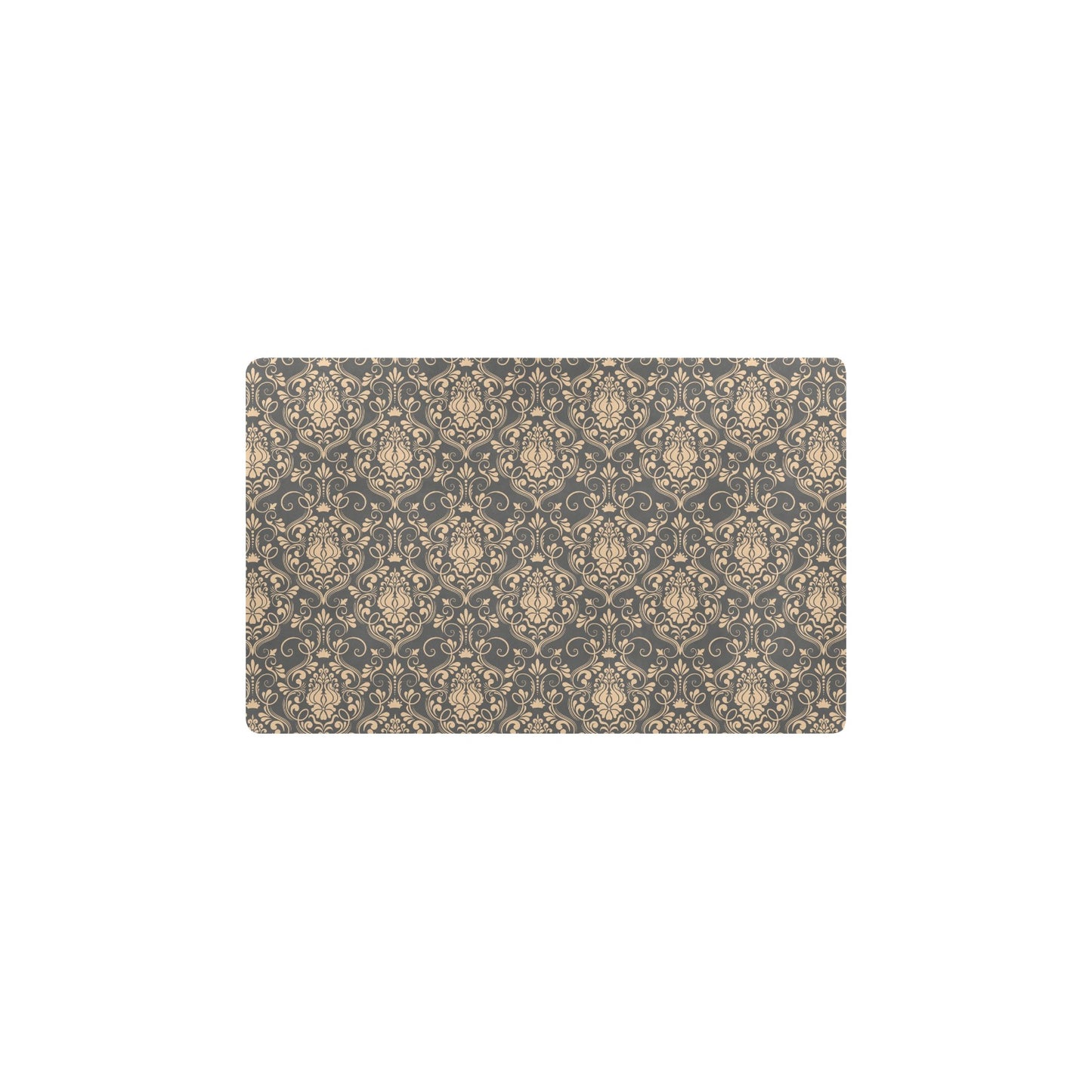 Damask Elegant Luxury Print Pattern Kitchen Mat
