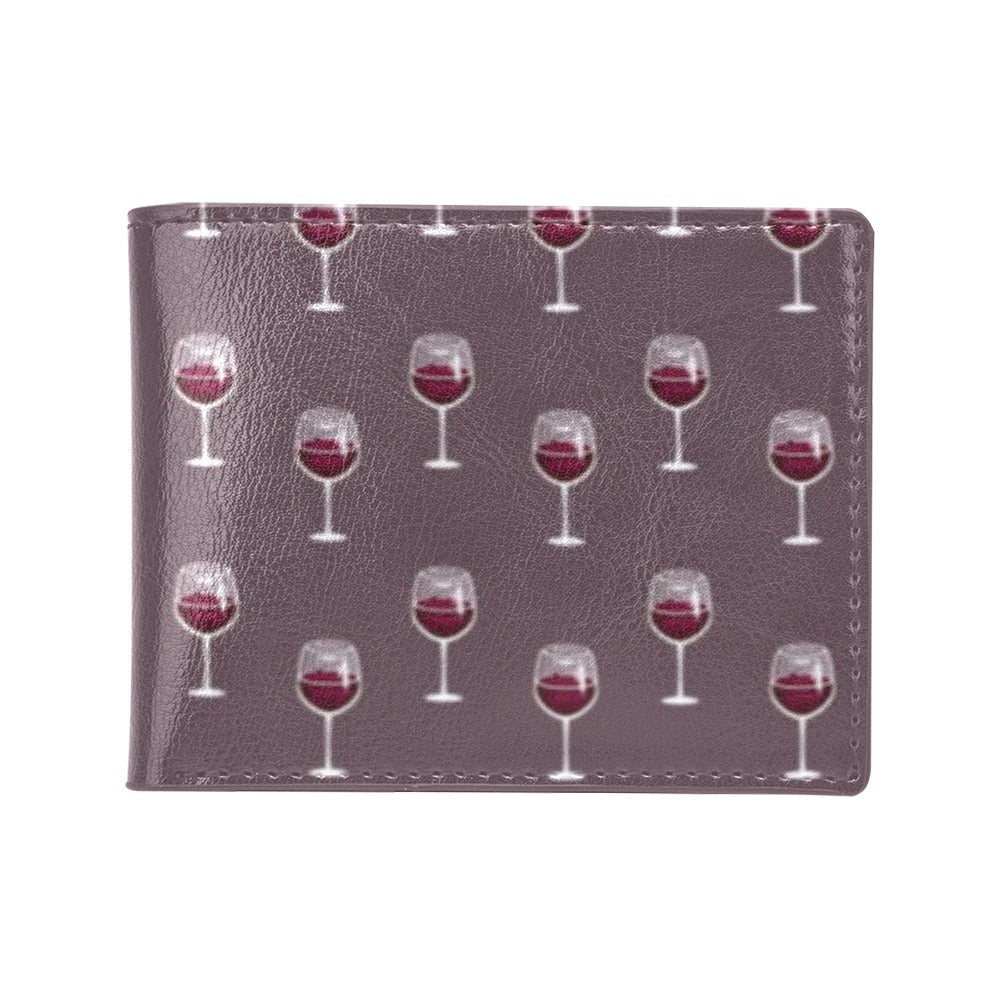 Wine Glass Pattern Print Design LKS305 Men's ID Card Wallet
