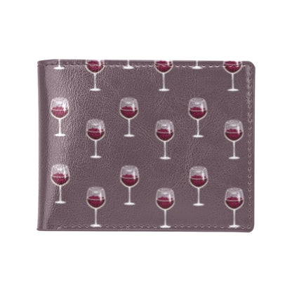 Wine Glass Pattern Print Design LKS305 Men's ID Card Wallet