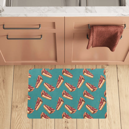 Cheesecake Cherry Pattern Print Design CK03 Kitchen Mat