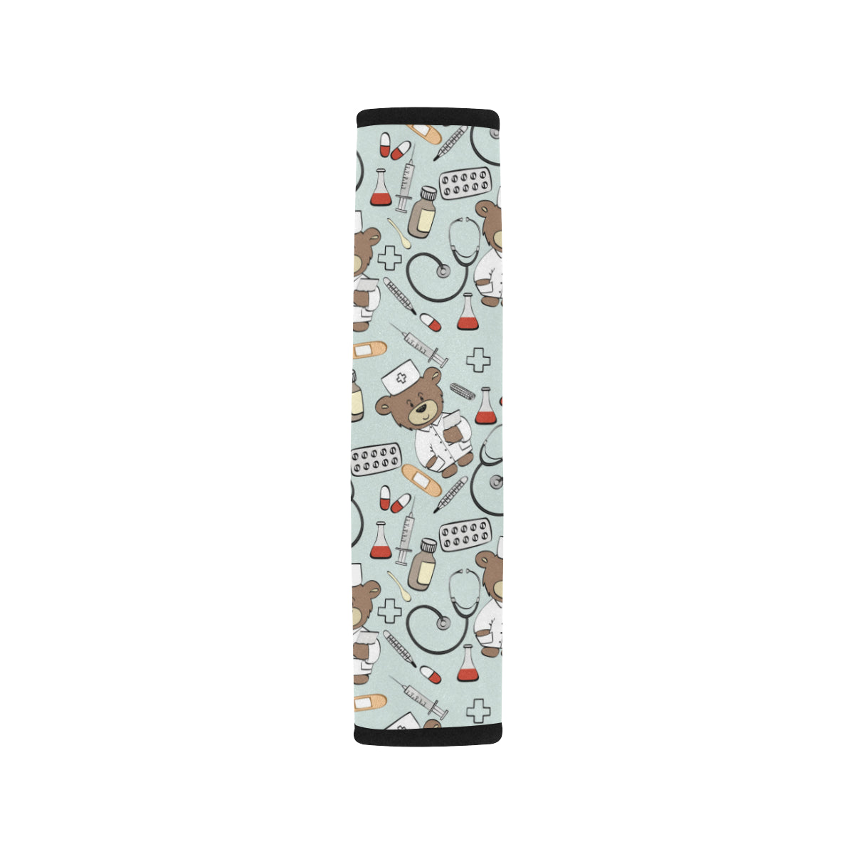 Nurse Bear Pattern Print Design A01 Car Seat Belt Cover