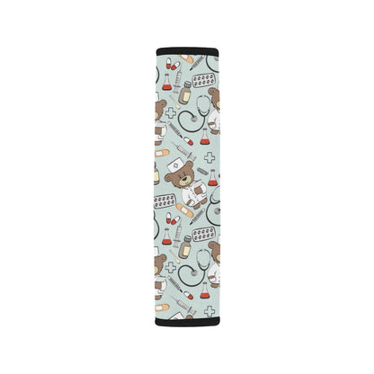 Nurse Bear Pattern Print Design A01 Car Seat Belt Cover