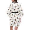 Chihuahua Pattern Print Design 06 Women's Short Kimono