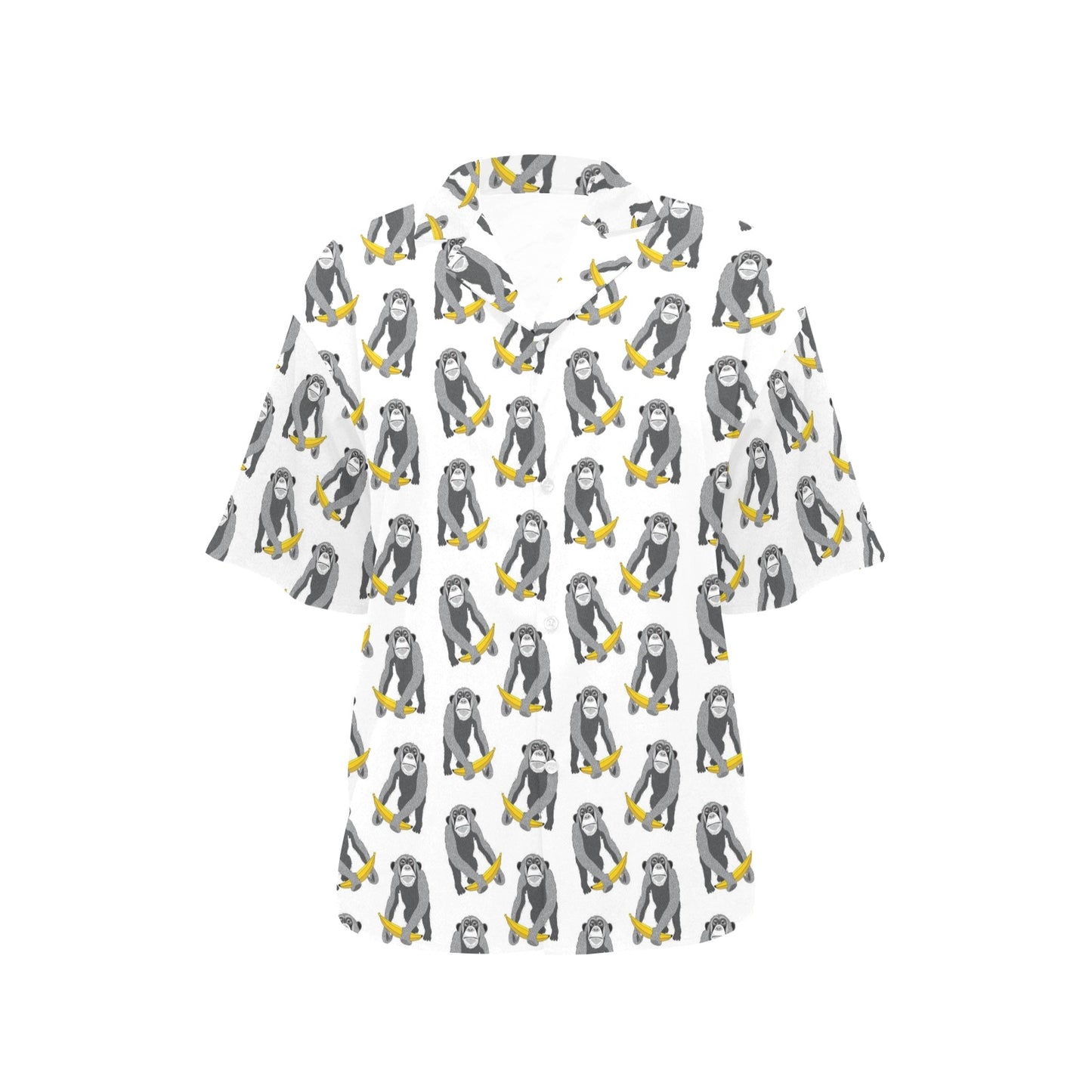 Chimpanzee Pattern Print Design 05 Women's Hawaiian Shirt