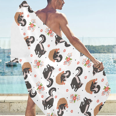 Skunk Print Design LKS304 Beach Towel 32" x 71"