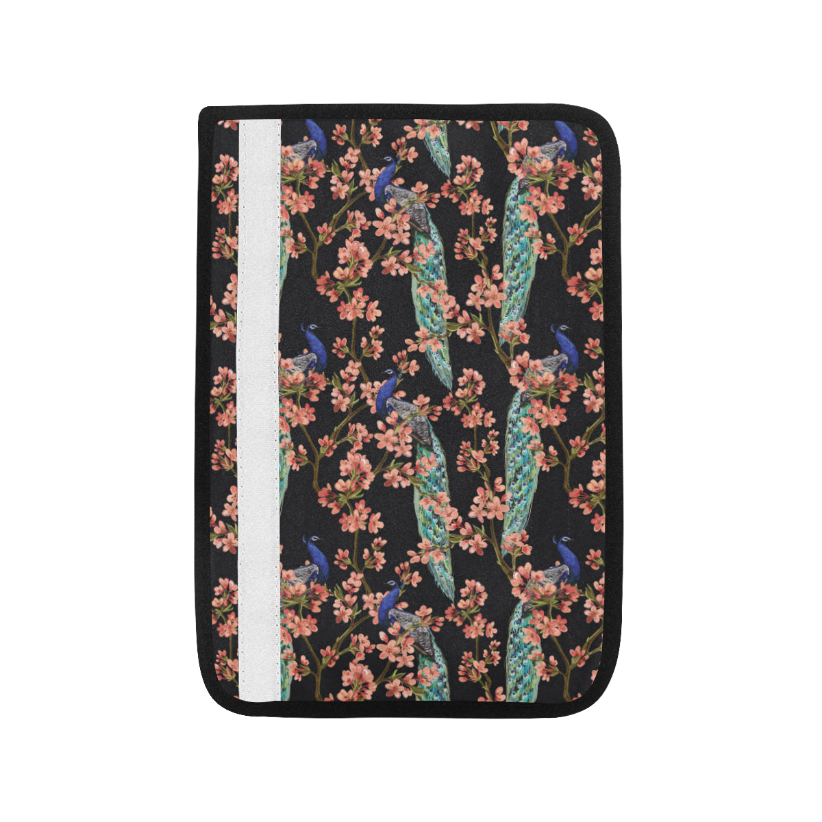 Peacock Pattern Print Design A01 Car Seat Belt Cover