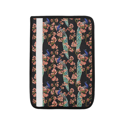 Peacock Pattern Print Design A01 Car Seat Belt Cover