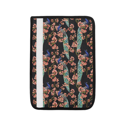 Peacock Pattern Print Design A01 Car Seat Belt Cover