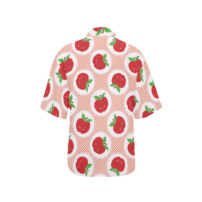 Apple Pattern Print Design AP08 Women's Hawaiian Shirt