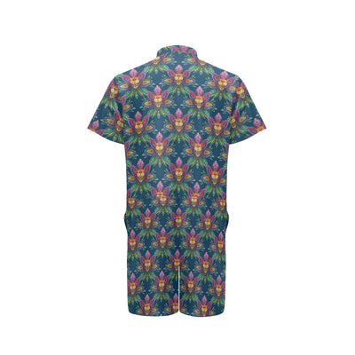 lotus Boho Pattern Print Design LO04 Men's Romper