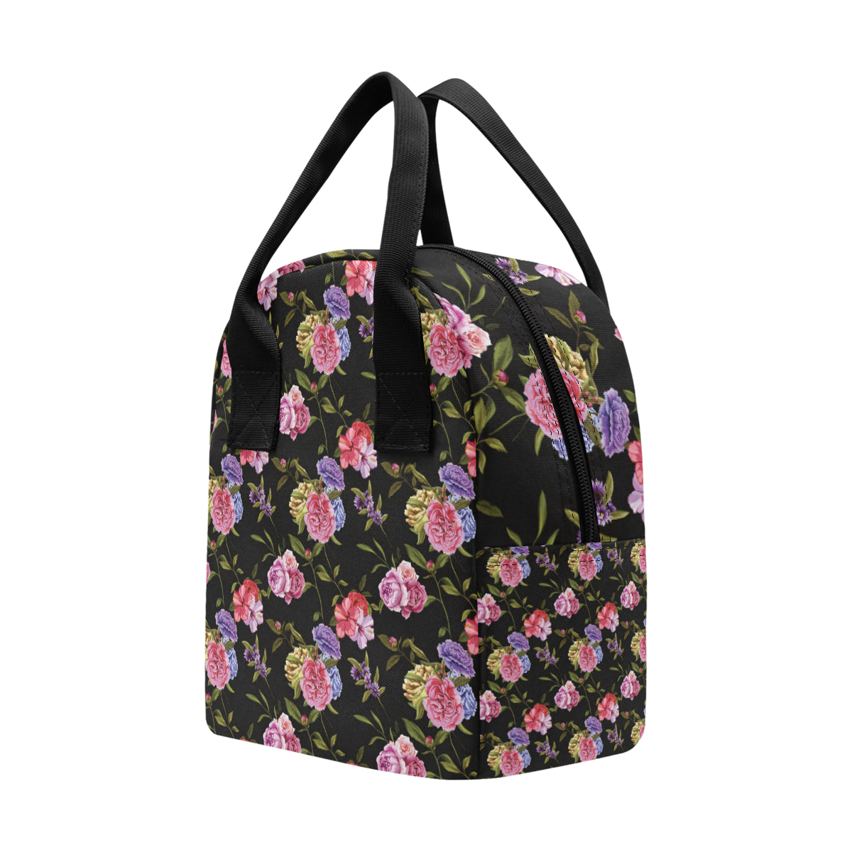 Carnations Pattern Print Design CN05 Insulated Lunch Bag