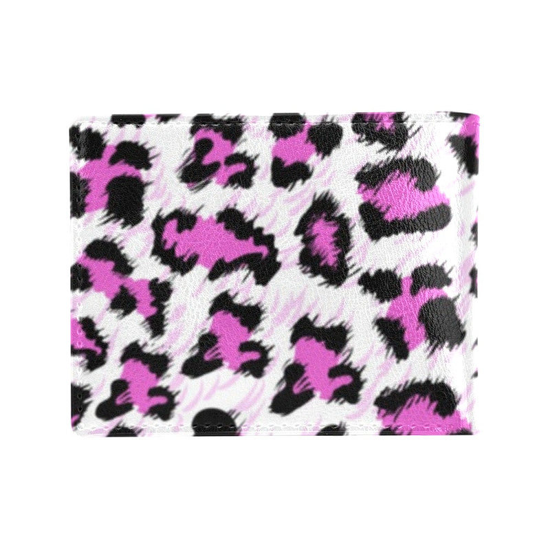 Leopard Pink Skin Print Men's ID Card Wallet