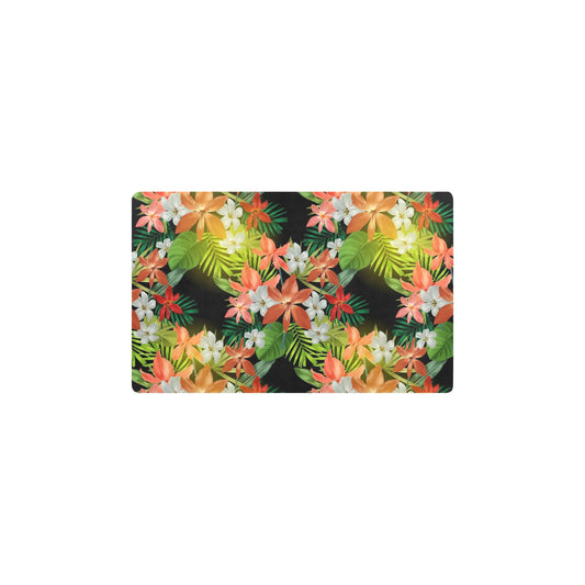 Amaryllis Pattern Print Design AL07 Kitchen Mat