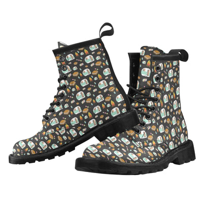 Camper marshmallow Camping Design Print Women's Boots