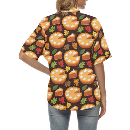 Pie Pattern Print Design A03 Women's Hawaiian Shirt