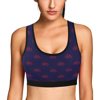 Bicycle Pattern Print Design 01 Sports Bra