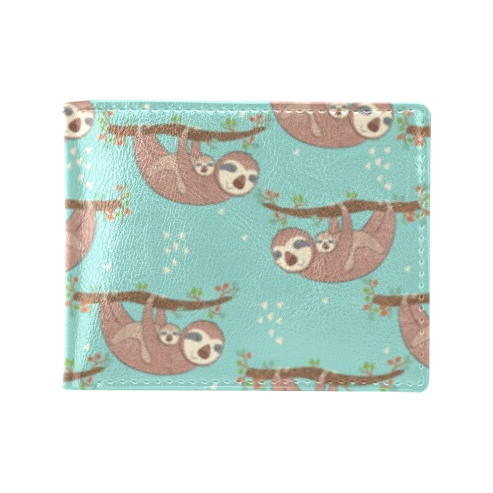 Sloth Print Design LKS302 Men's ID Card Wallet