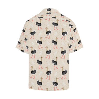 Ostrich Pattern Print Design 02 Men's Hawaiian Shirt