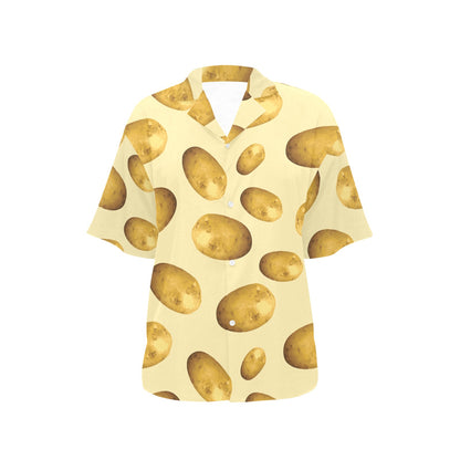 Potato Pattern Print Design A01 Women's Hawaiian Shirt