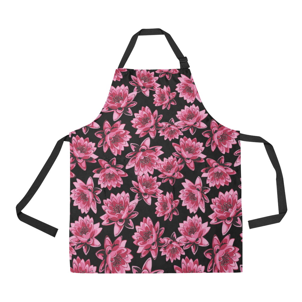 Lotus Pattern Print Design 03 Apron with Pocket