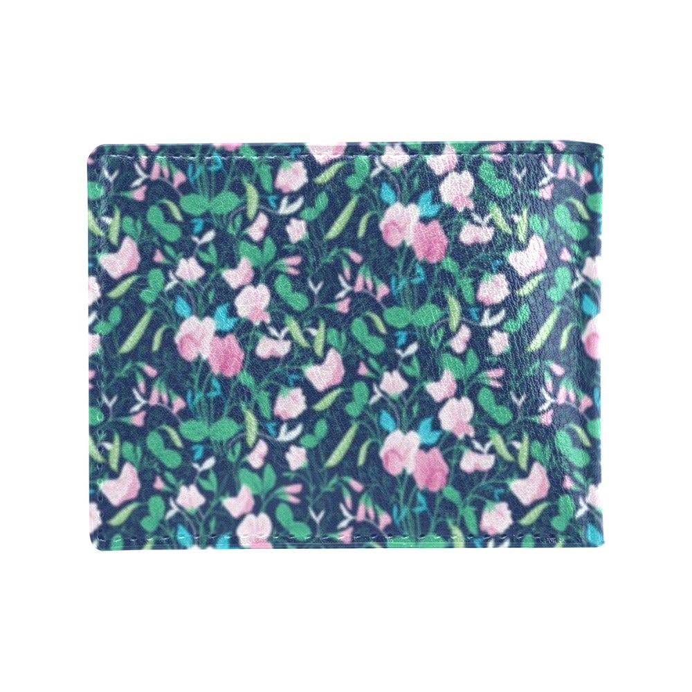 Sweet Pea Print Design LKS303 Men's ID Card Wallet