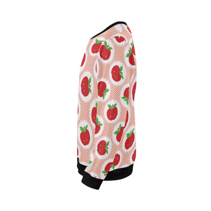 Apple Pattern Print Design AP08 Men Long Sleeve Sweatshirt