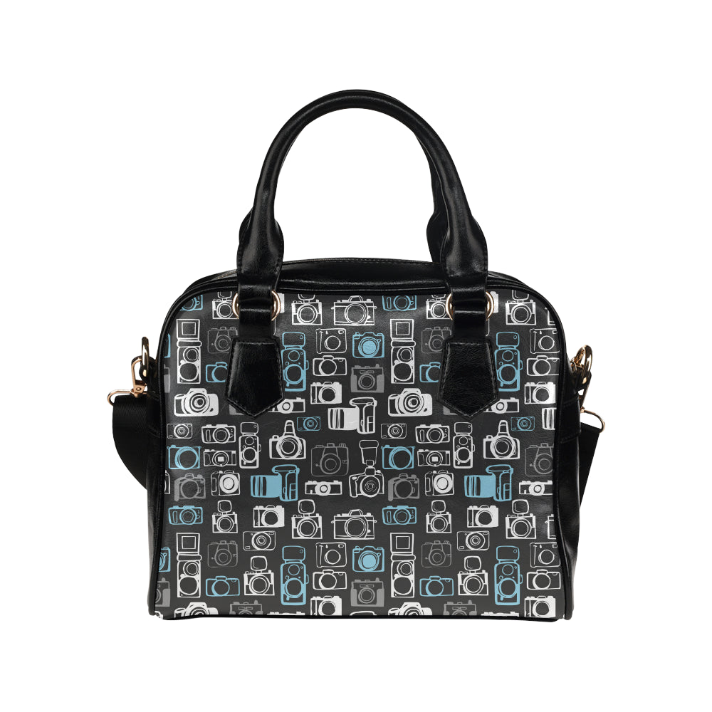 Camera Pattern Print Design 04 Shoulder Handbag