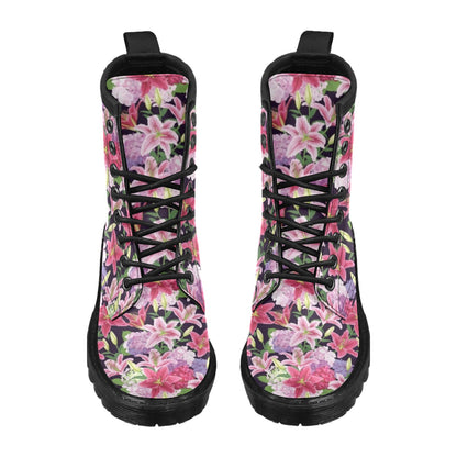 Lily Pattern Print Design LY017 Women's Boots