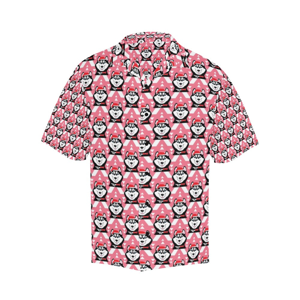 Siberian Huskies Christmas Themed Print Design LKS302 Men's Hawaiian Shirt