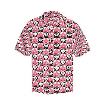 Siberian Huskies Christmas Themed Print Design LKS302 Men's Hawaiian Shirt