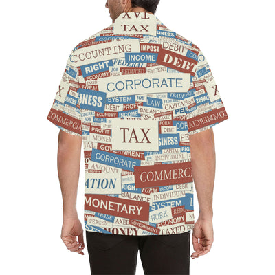 Accounting Financial Pattern Print Design 01 Men's Hawaiian Shirt