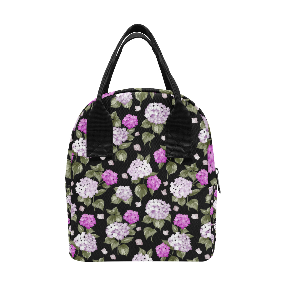 Hydrangea Pattern Print Design HD011 Insulated Lunch Bag